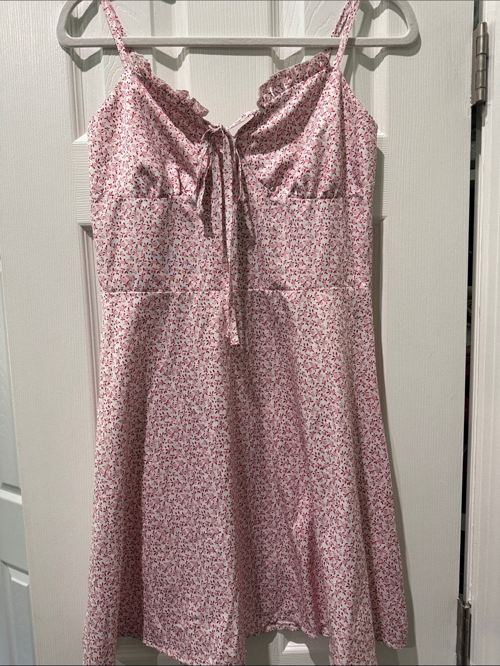Pink Floral Tie-Front Sundress